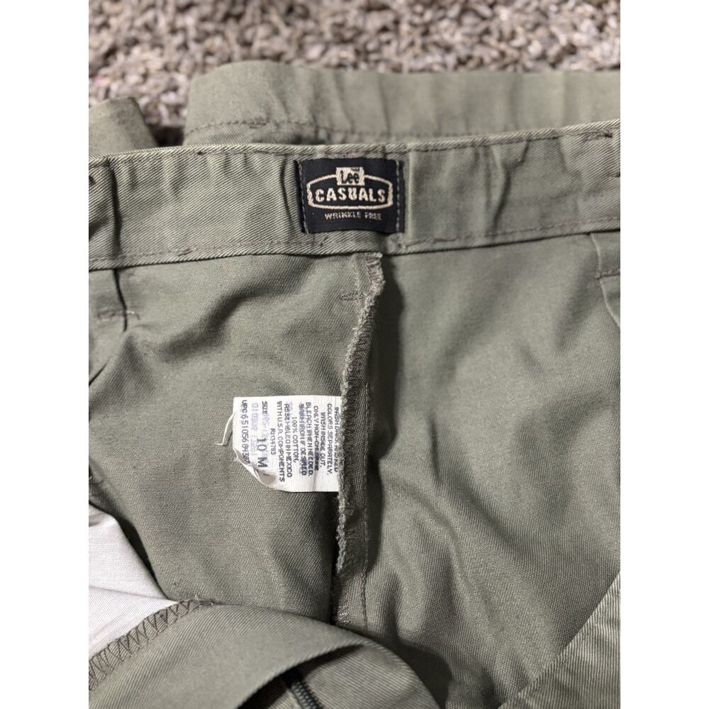 Vintage lee casuals womens size 10 m sage green high waist pleated shorts - Picture 2 of 2